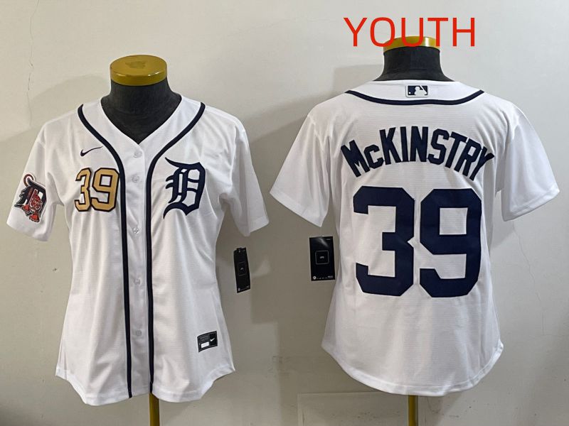 Youth Detroit Tigers #39 Mckinstry White Game Nike MLB Jersey style 008->youth mlb jersey->Youth Jersey
